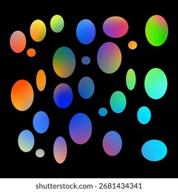 Ilustración Abstractas de un círculo con luces multicolores.
