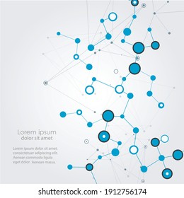 Abstract illustration with circle network connect on white background. Symbol, logo illustration. Internet technology. Vector illustration design. Global network connection