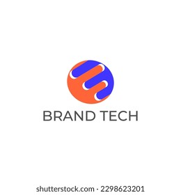 ILUSTRACIÓN ABSTRACTA CIRCLE TECH LOGO ICONO MODERNO DE DISEÑO SENCILLO