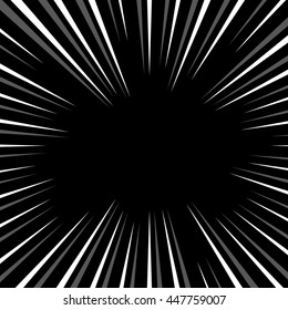 Abstract illustration of a circular pattern with radial, radiating lines.