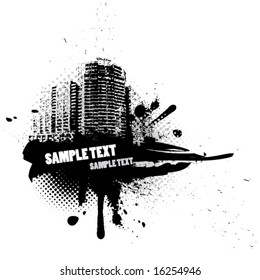 Abstract illustration with city