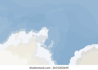 abstract illustration of cloudy blue sky in summer