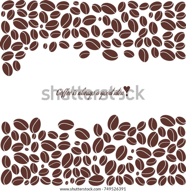 コーヒー豆の抽象的イラスト カートーンフラットスタイルのコーヒー豆 ベクター画像の背景 のベクター画像素材 ロイヤリティフリー