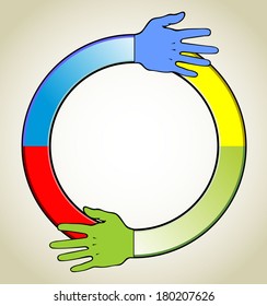 abstract illustration with color chart