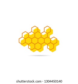 abstract  illustration color honeycomb icon