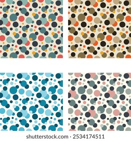 Ilustração abstrata com bolhas coloridas em estilo natural