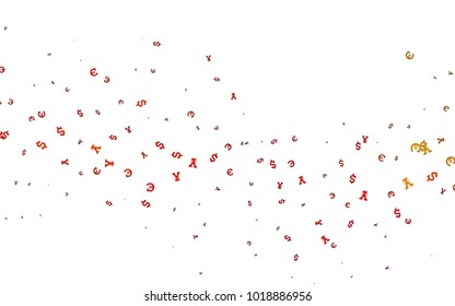 Abstract illustration with colored financial digital symbols. The pattern can be used for ad, booklets, leaflets of banks.
