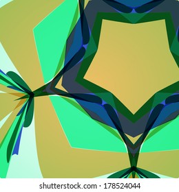 Abstract illustration, colored twirl , digital composition.