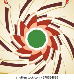 Abstract illustration, colored twirl , digital composition.