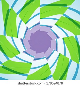 Abstract illustration, colored twirl , digital composition.