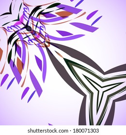 Abstract illustration, colored twirl , digital composition.