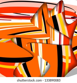 Abstract illustration, colorful digital composition.