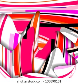 Abstract illustration, colorful digital composition.