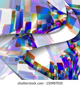 Abstract illustration, colorful digital composition.