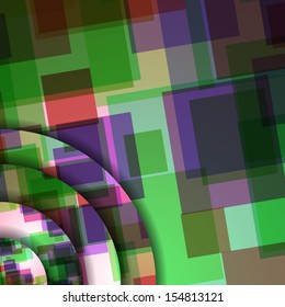Abstract illustration, colorful digital composition.