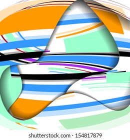 Abstract illustration, colorful digital composition.
