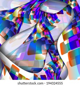 Abstract illustration, colorful digital composition.