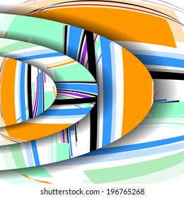 Abstract illustration, colorful digital composition.