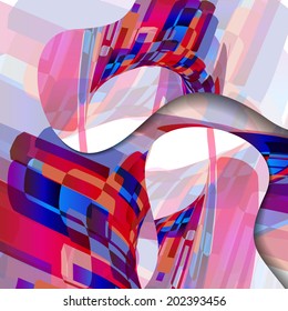Abstract illustration, colorful digital composition.