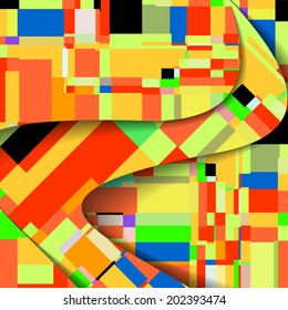 Abstract illustration, colorful digital composition.