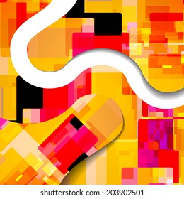 Abstract illustration, colorful digital composition.