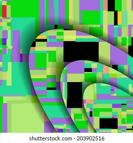 Abstract illustration, colorful digital composition.