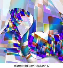 Abstract illustration, colorful digital composition.