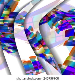 Abstract illustration colorful digital composition.
