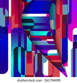 Abstract illustration colorful digital composition.