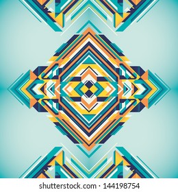 Abstract illustration with colorful geometric shapes. Vector illustration.