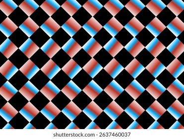 Abstract illustration of colorful gradient boxes arranged in a pattern