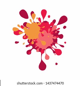 Abstract Illustration Of A Colorful Ink Splash 