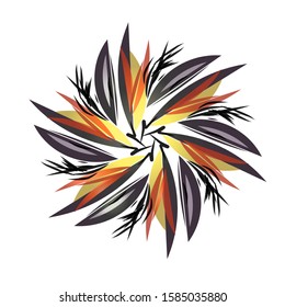 Abstract illustration. Colorful outline art