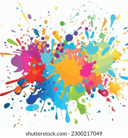 abstract illustration of colorful splashes