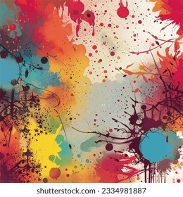 ilustración abstracta de salpicaduras coloridas