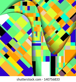 Abstract illustration, colorful square composition.