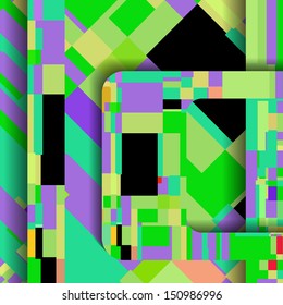 Abstract illustration, colorful square composition.
