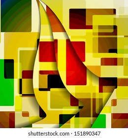 Abstract illustration, colorful square composition.