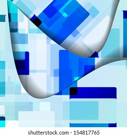 Abstract illustration, colorful square composition.