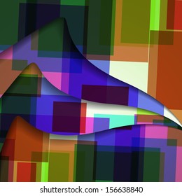 Abstract illustration, colorful square composition.