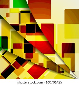 Abstract illustration, colorful square composition.