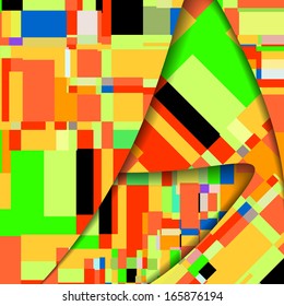 Abstract illustration, colorful square composition.