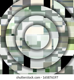 Abstract illustration, colorful square composition.