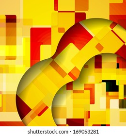 Abstract illustration, colorful square composition.