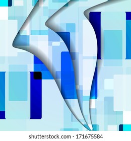 Abstract illustration, colorful square composition.