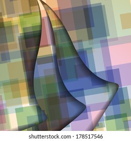 Abstract illustration, colorful square composition.