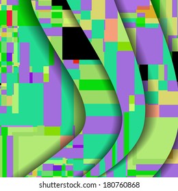Abstract illustration, colorful square composition.