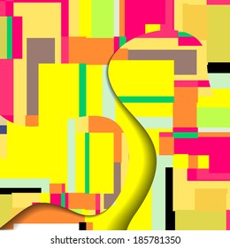 Abstract illustration, colorful square composition.