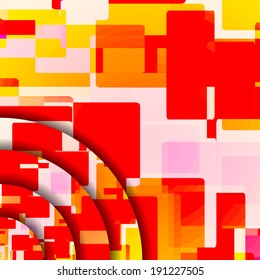 Abstract illustration, colorful square composition.