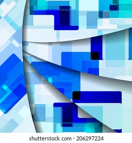 Abstract illustration, colorful square composition.